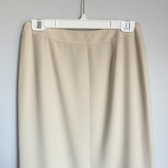 Vintage D'Oraz Beige Minimalist Pencil Midi Skirt 10 - Picture 3 of 5